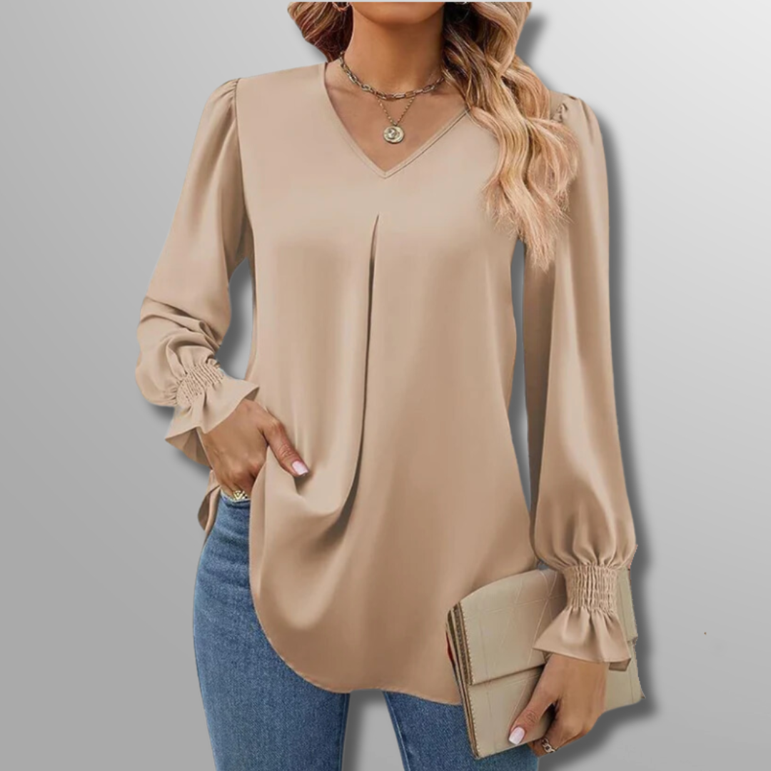 EMILIA | LUXE V-HALS BLOUSE