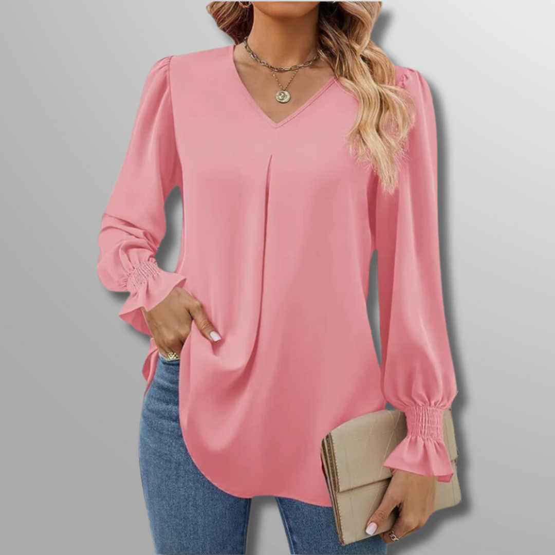 EMILIA | LUXE V-HALS BLOUSE