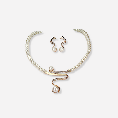 Venus Parel Ketting + Oorbellen