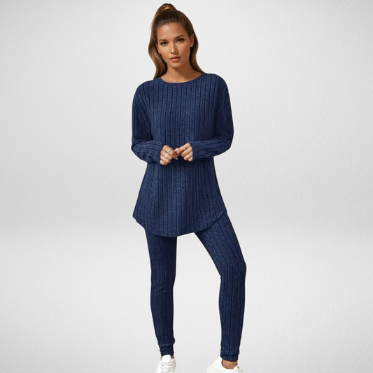 COSY 2-DELIGE GERIBBELDE DAMES SET